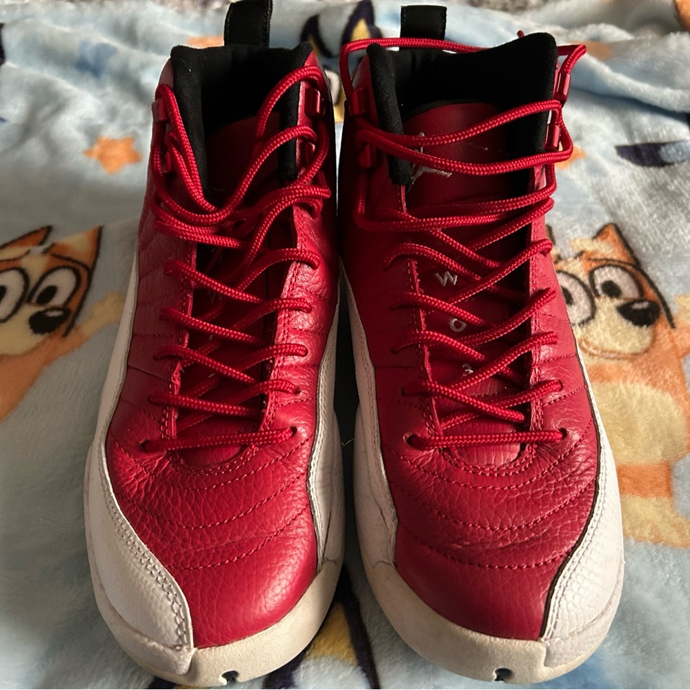 Red and White High-Top Sneakers